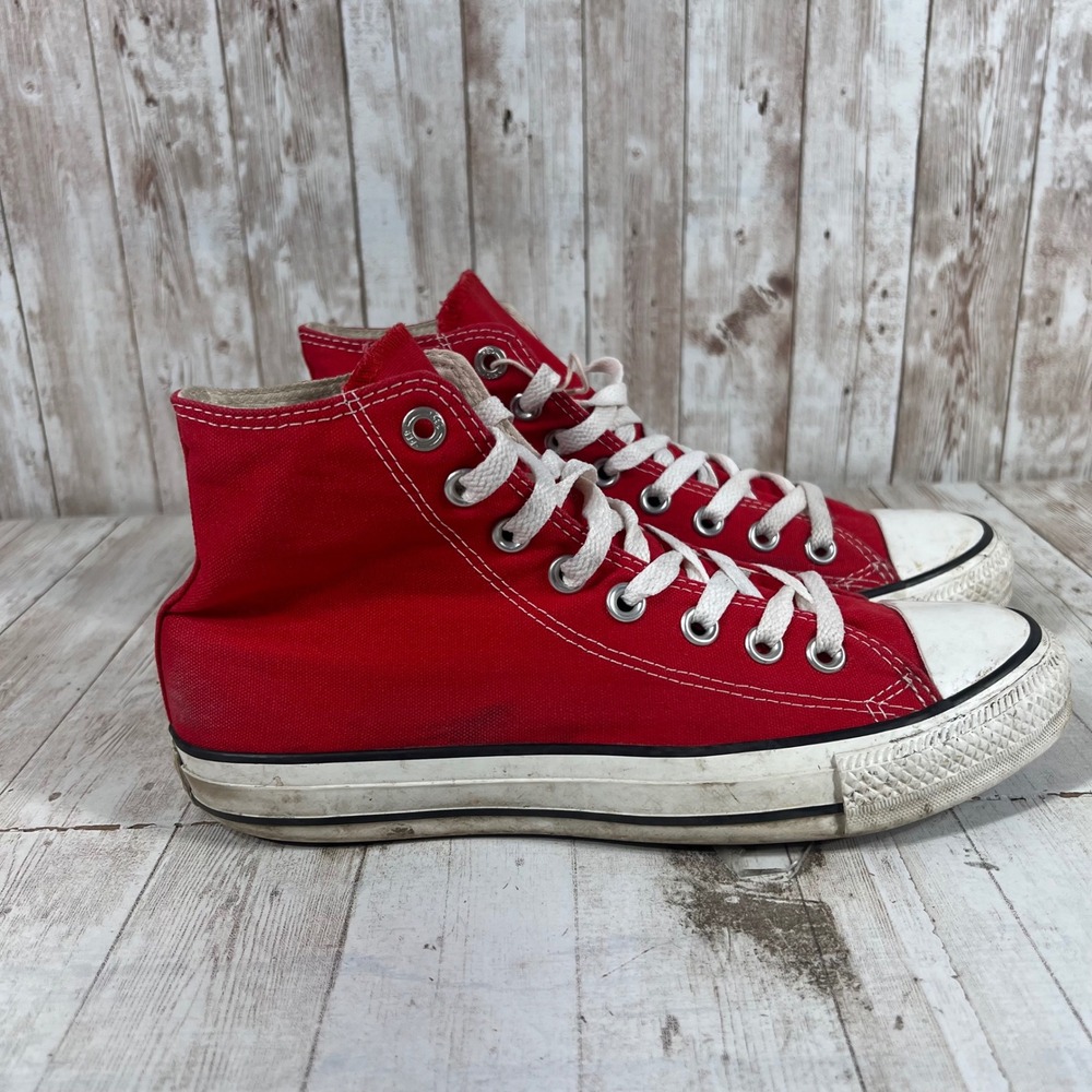 Converse Chuck Taylor All Star High Top Red Canvas M9621 Mens 7 Womens 9